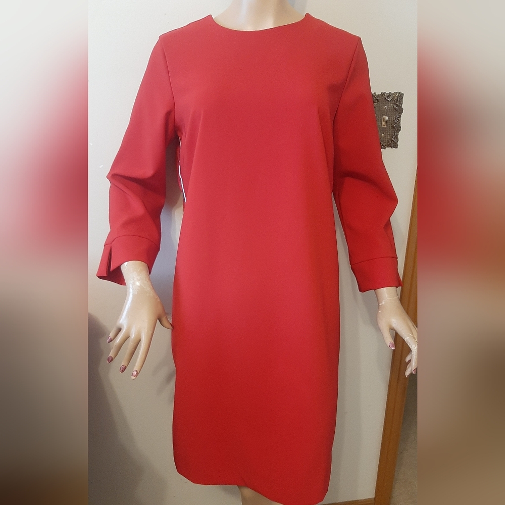 New With Tags Tommy Hilfiger Red Shift Dress Women's Medium